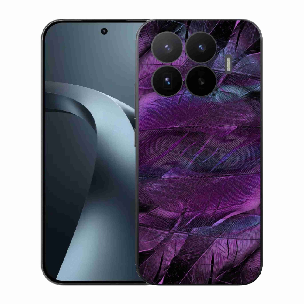 Gél borítás mmCase a Xiaomi 17T-hez - lila tollak