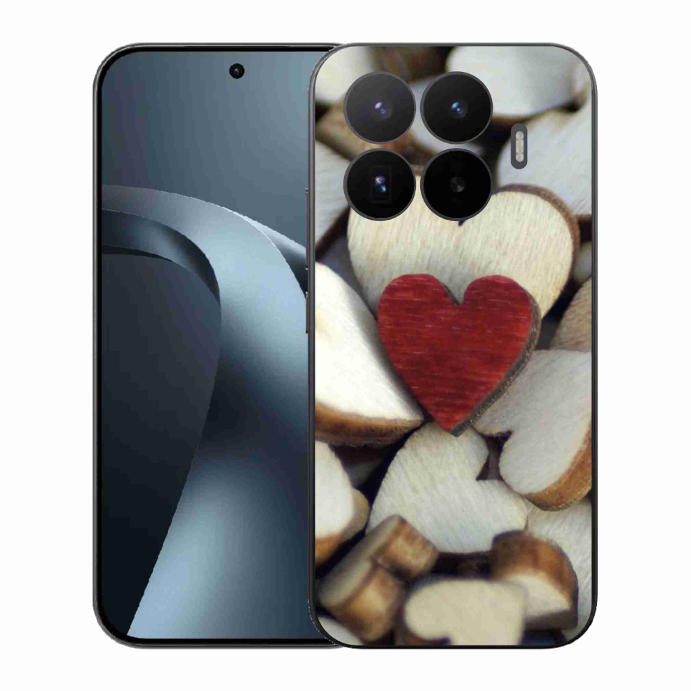 Gél borítás mmCase a Xiaomi 17T számára - gravírozott piros szív