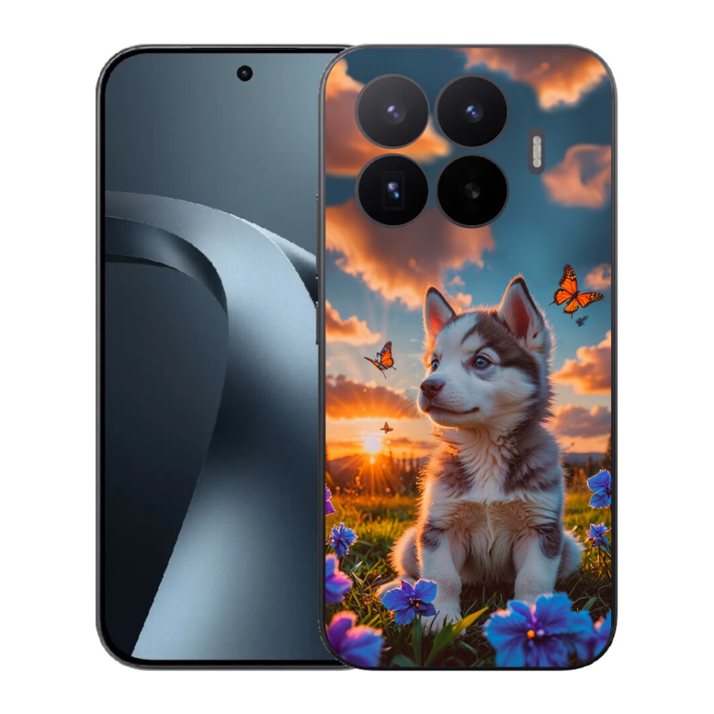Gél borítás mmCase a Xiaomi 17T-hez - husky a naplementében