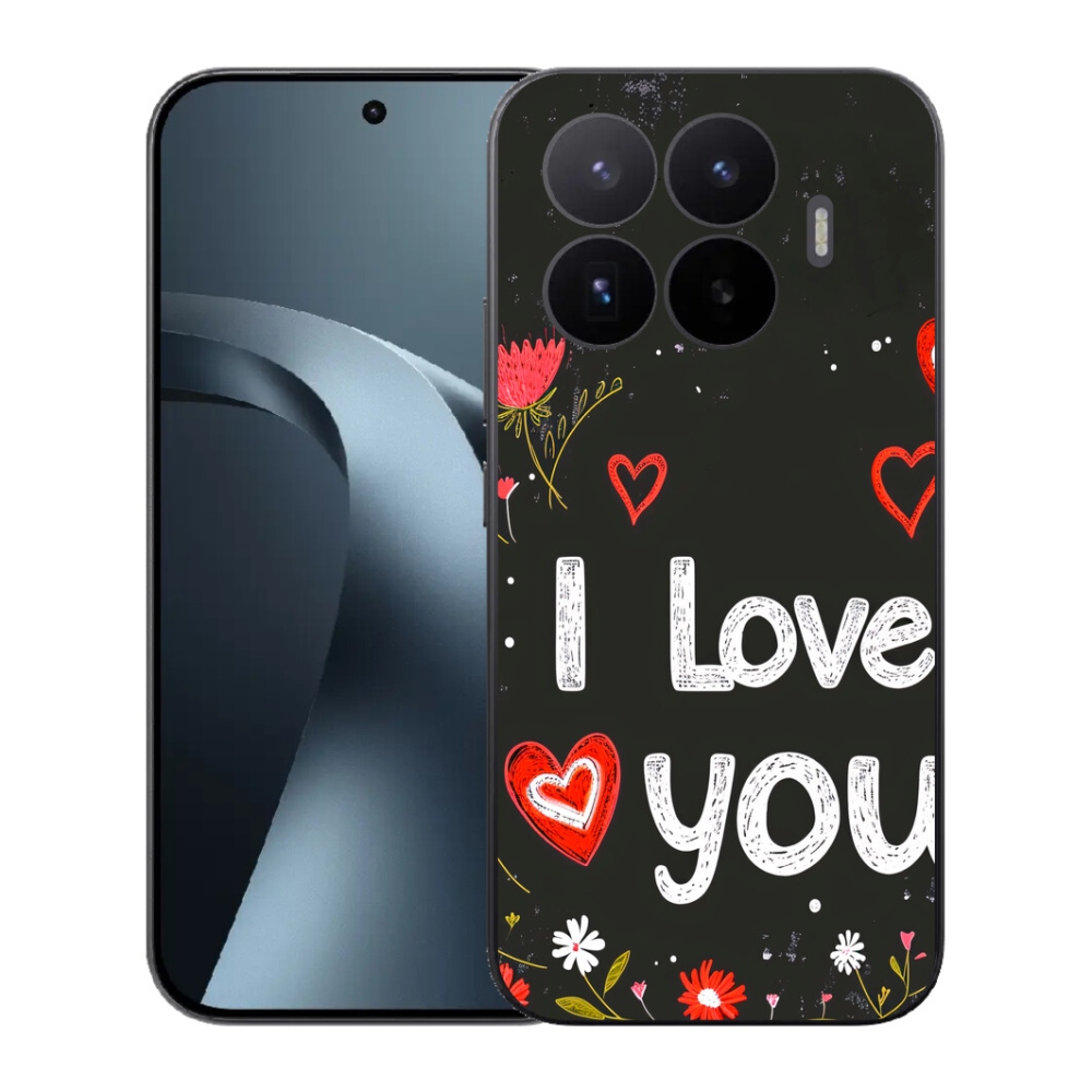 Gél borító mmCase a Xiaomi 17T-hez - Szeretlek fekete háttérrel