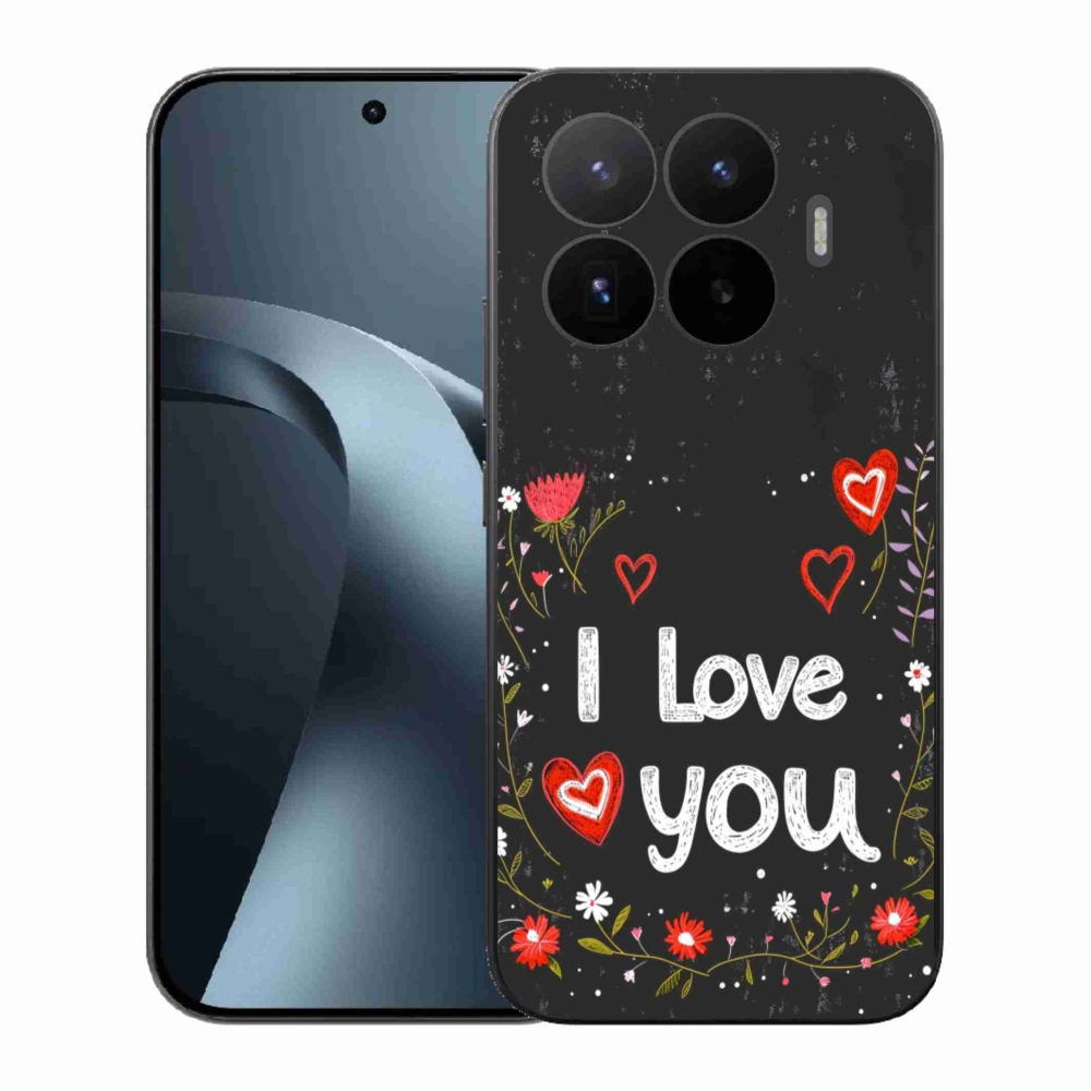 Gél borító mmCase a Xiaomi 17T-hez - Szeretlek fekete háttérrel