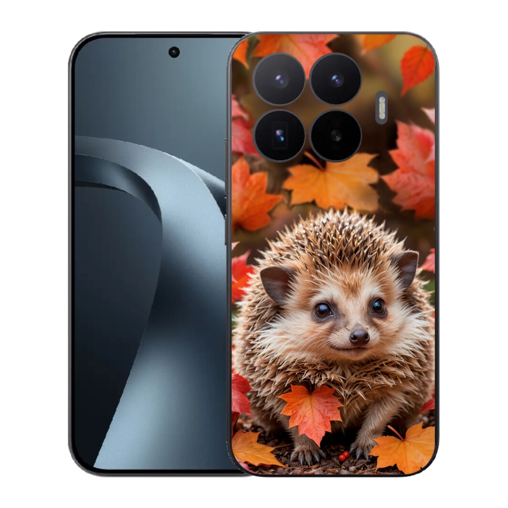 Gél borító mmCase a Xiaomi 17T-hez - sündisznó a levelekben