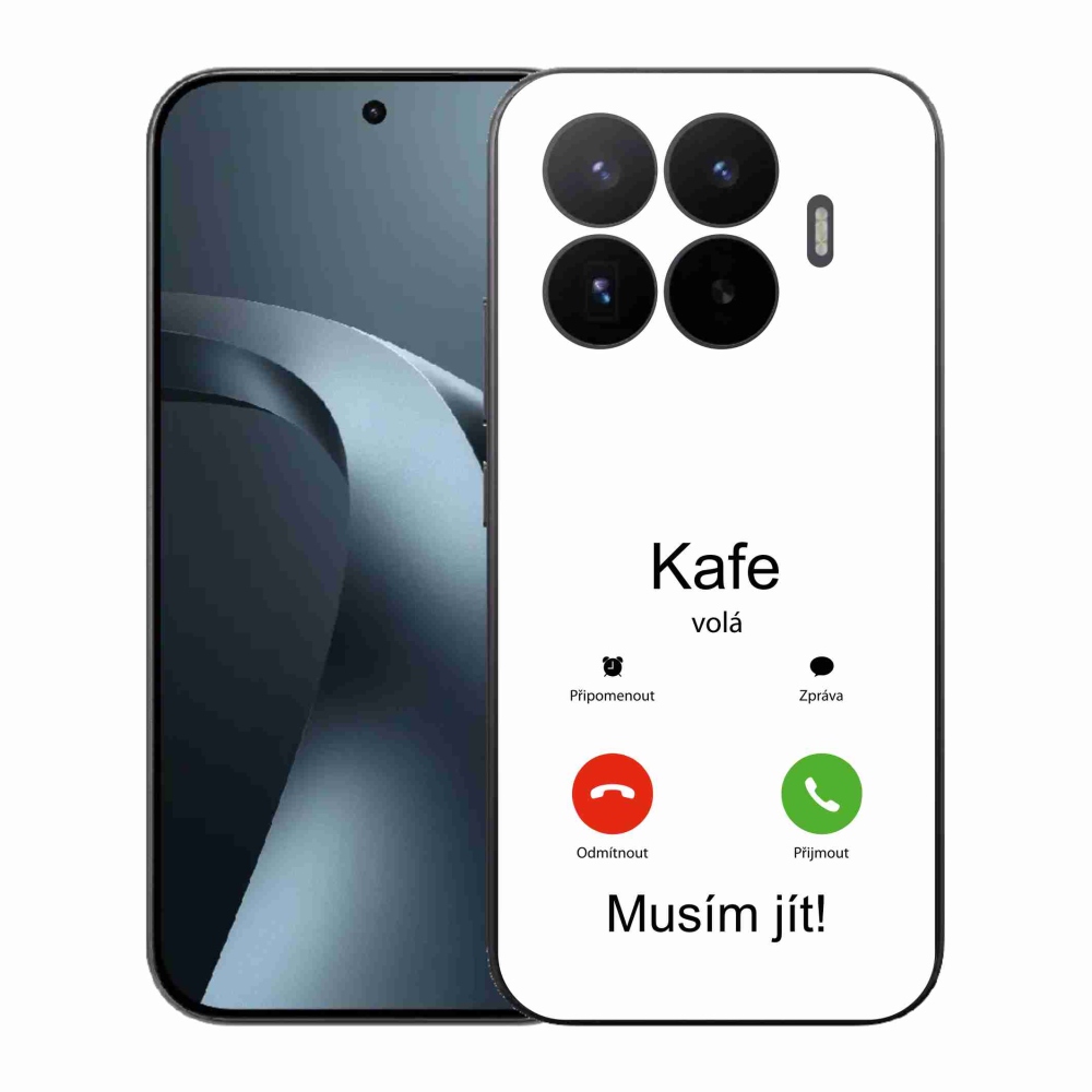 Gél borító mmCase a Xiaomi 17T-hez - kávé hívások fehér háttérrel