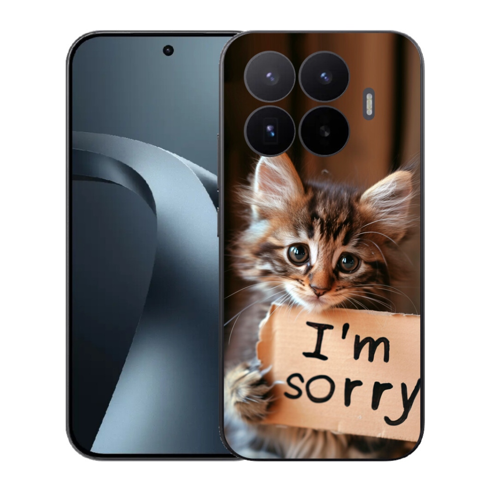 Gél borító mmCase a Xiaomi 17T-hez - macska bocsánatkérése