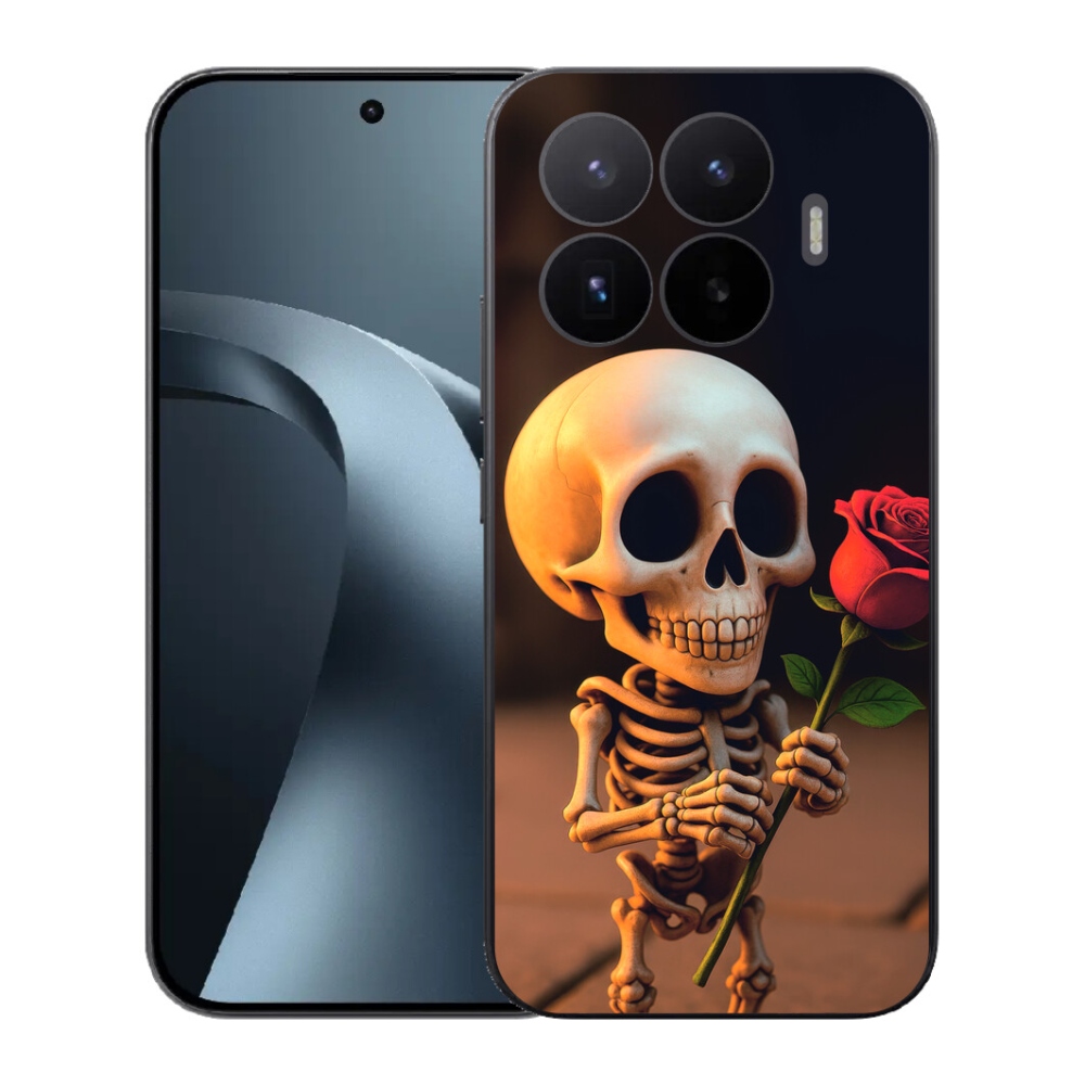 Gélburkolat mmCase a Xiaomi 17T-hez - csontváz rózsával