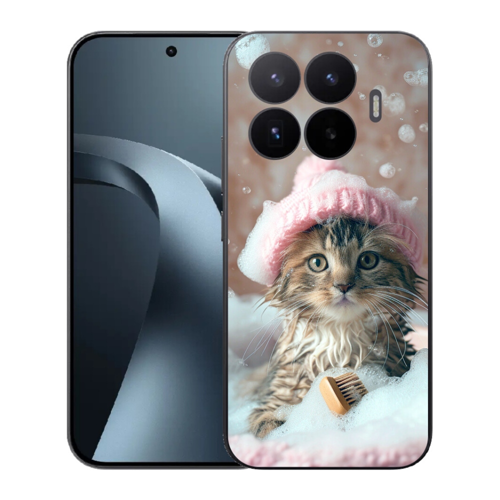 Gél borító mmCase a Xiaomi 17T-hez - cica és fürdő