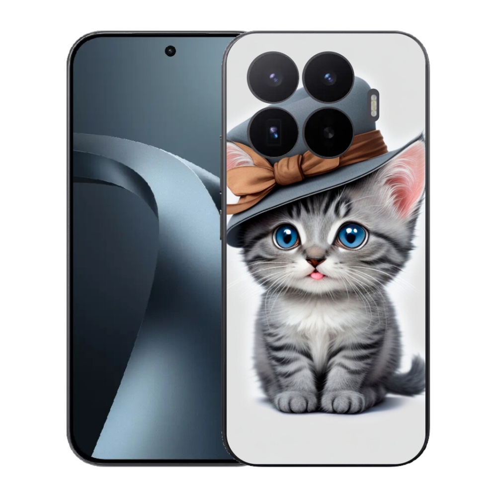 Gél borítás mmCase a Xiaomi 17T-hez - cica sapkával