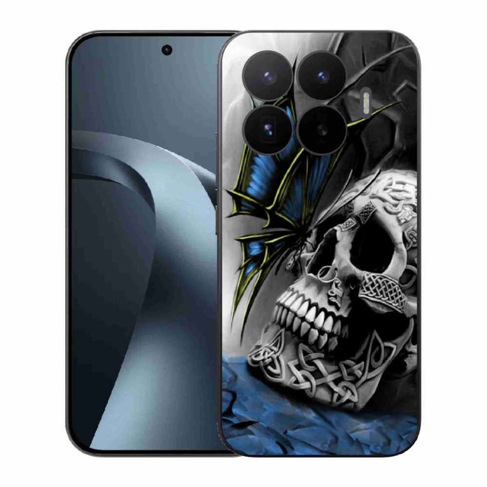 Gél borító mmCase a Xiaomi 17T-hez - pillangó és koponya