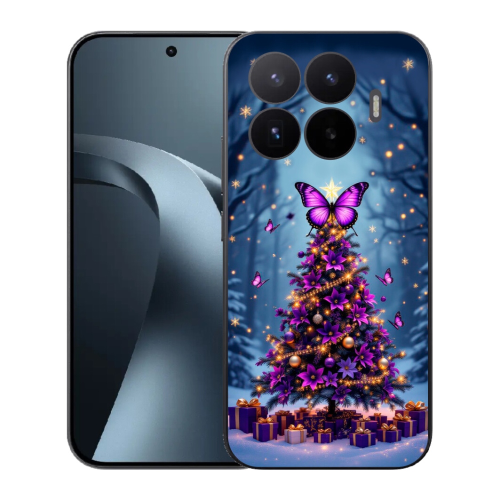 Gél borító mmCase a Xiaomi 17T-hez - pillangó karácsonyfa