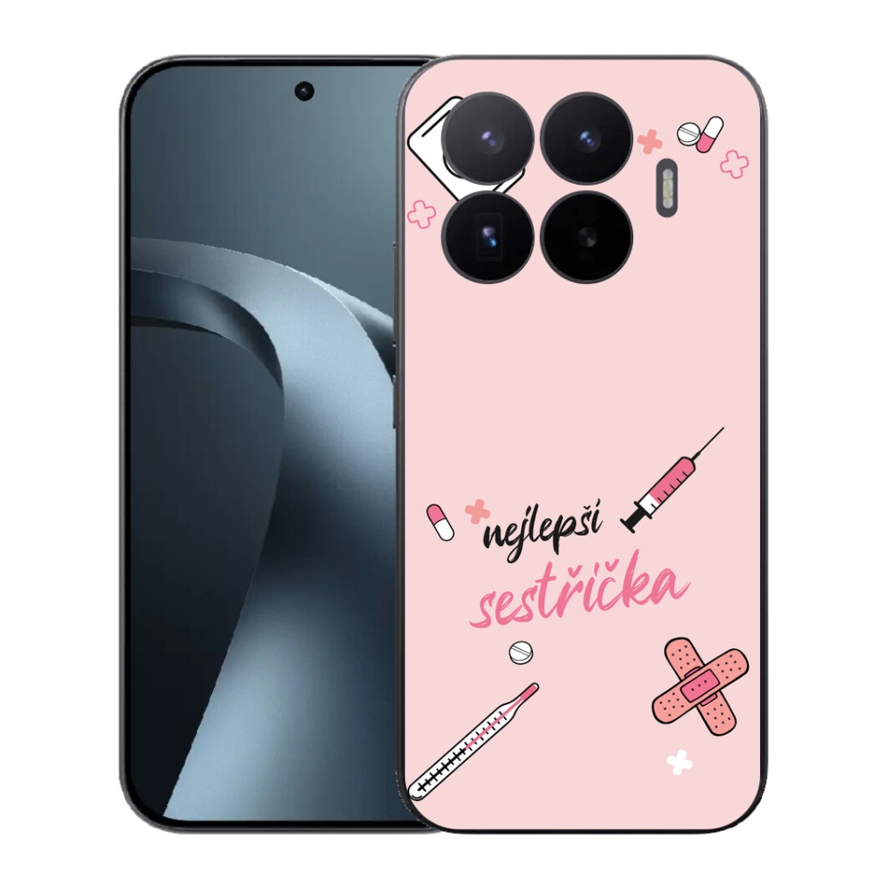Gél borító mmCase a Xiaomi 17T - legjobb kishúg rózsaszín háttérrel