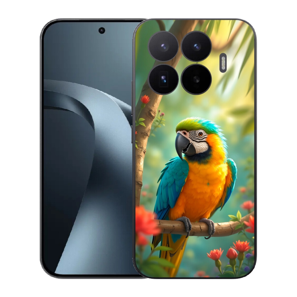 Gél borítás mmCase a Xiaomi 17T-hez - papagáj ara kék és sárga