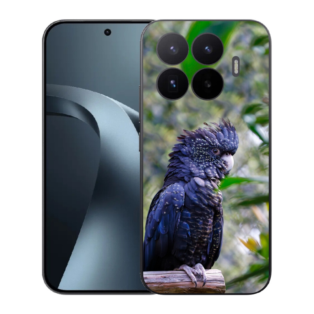 Gél borítás mmCase a Xiaomi 17T-hez - papagáj kakadu fekete
