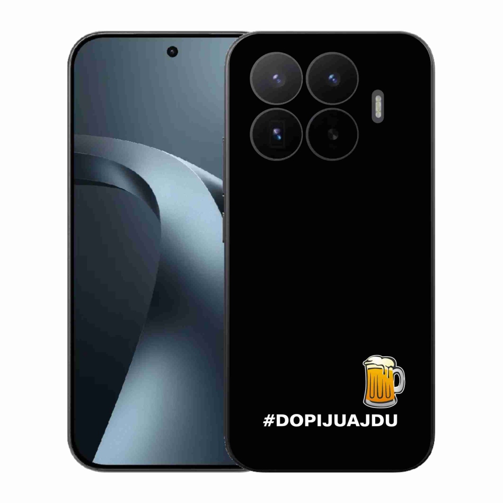 Gél borító mmCase a Xiaomi 17T-hez - sör motívum 1 fekete háttérrel