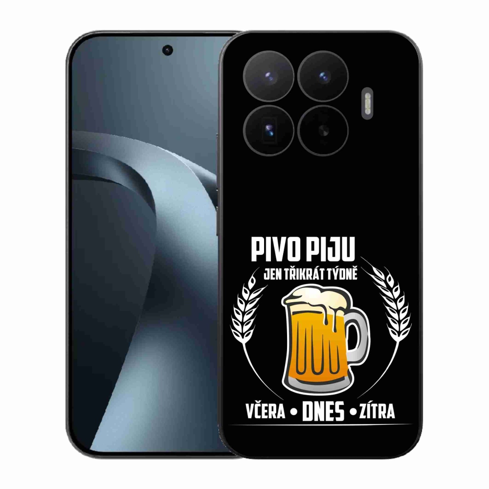 Gél borítás mmCase a Xiaomi 17T-hez - sör motívum fekete háttérrel