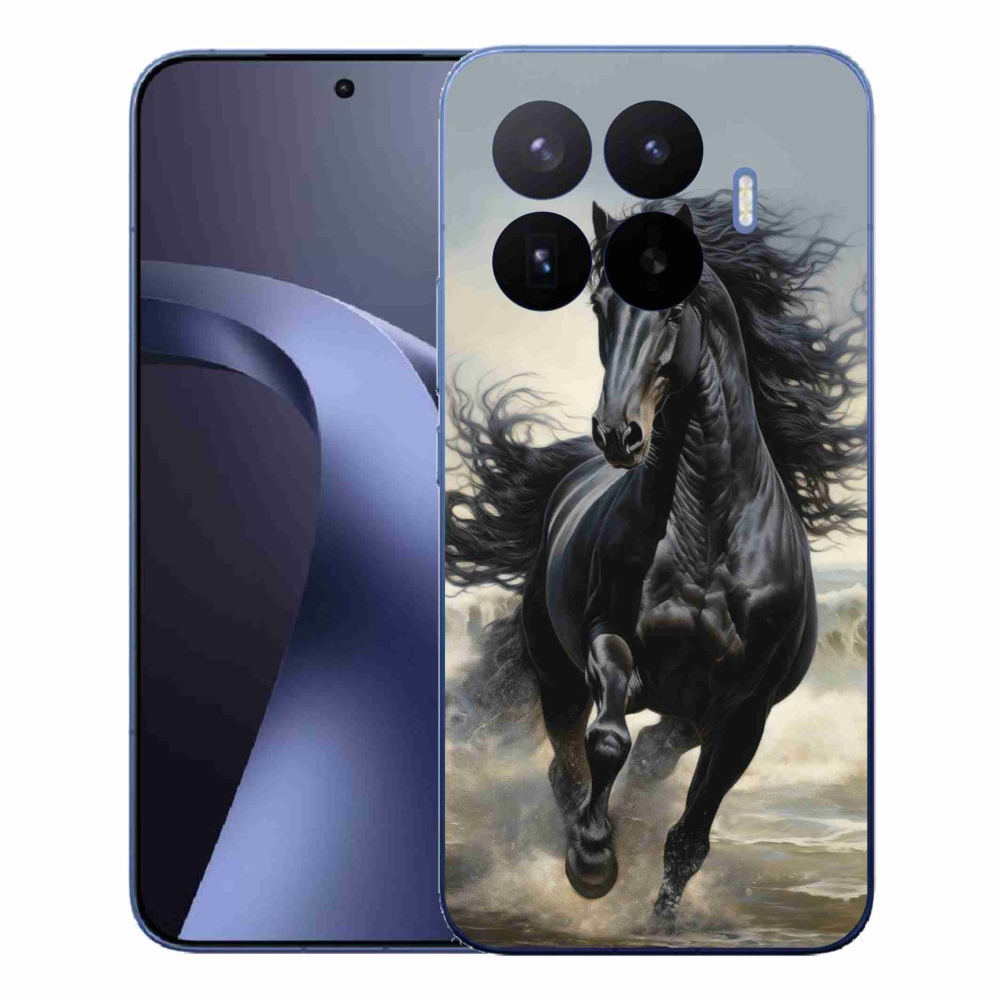 Gél borítás mmCase a Xiaomi 17T Pro - futó fekete lóhoz