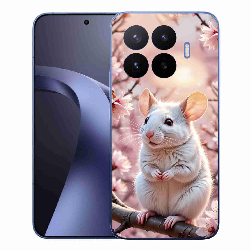 Gél borítás mmCase a Xiaomi 17T Pro számára - fehér egér az ágon