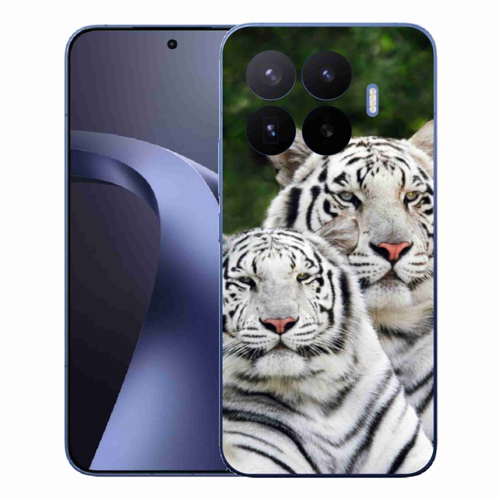 Gél borítás mmCase a Xiaomi 17T Pro számára - fehér tigrisek