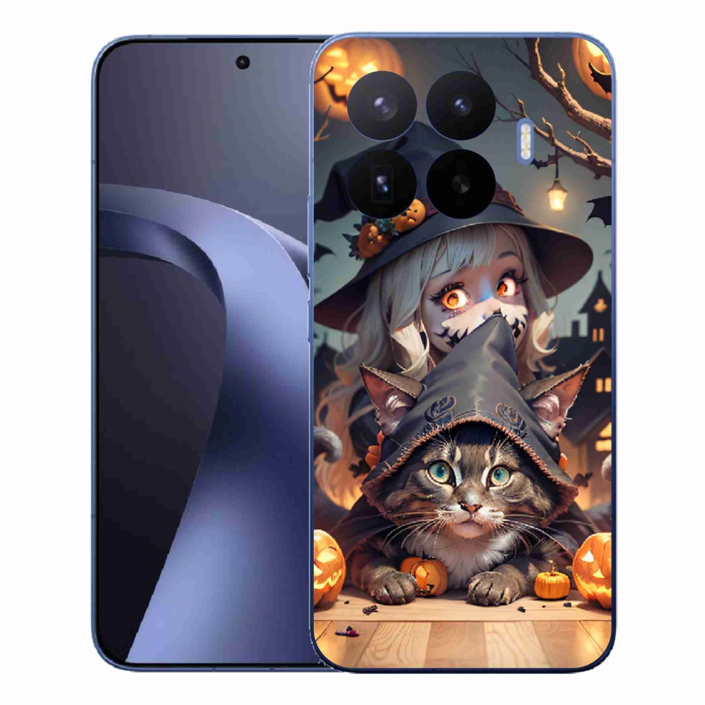 Gél borítás mmCase a Xiaomi 17T Pro számára - boszorkány macskával
