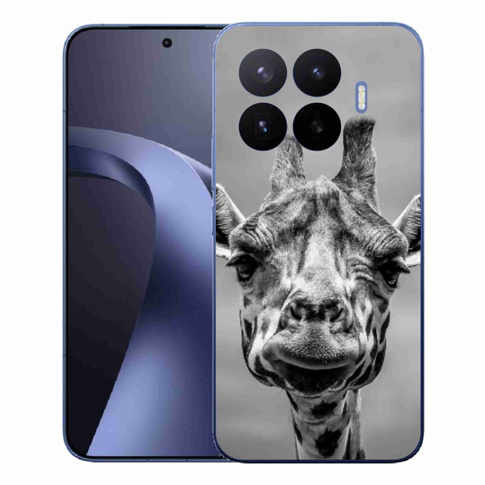 Zselés borítás mmCase a Xiaomi 17T Pro számára - fekete-fehér zsiráf