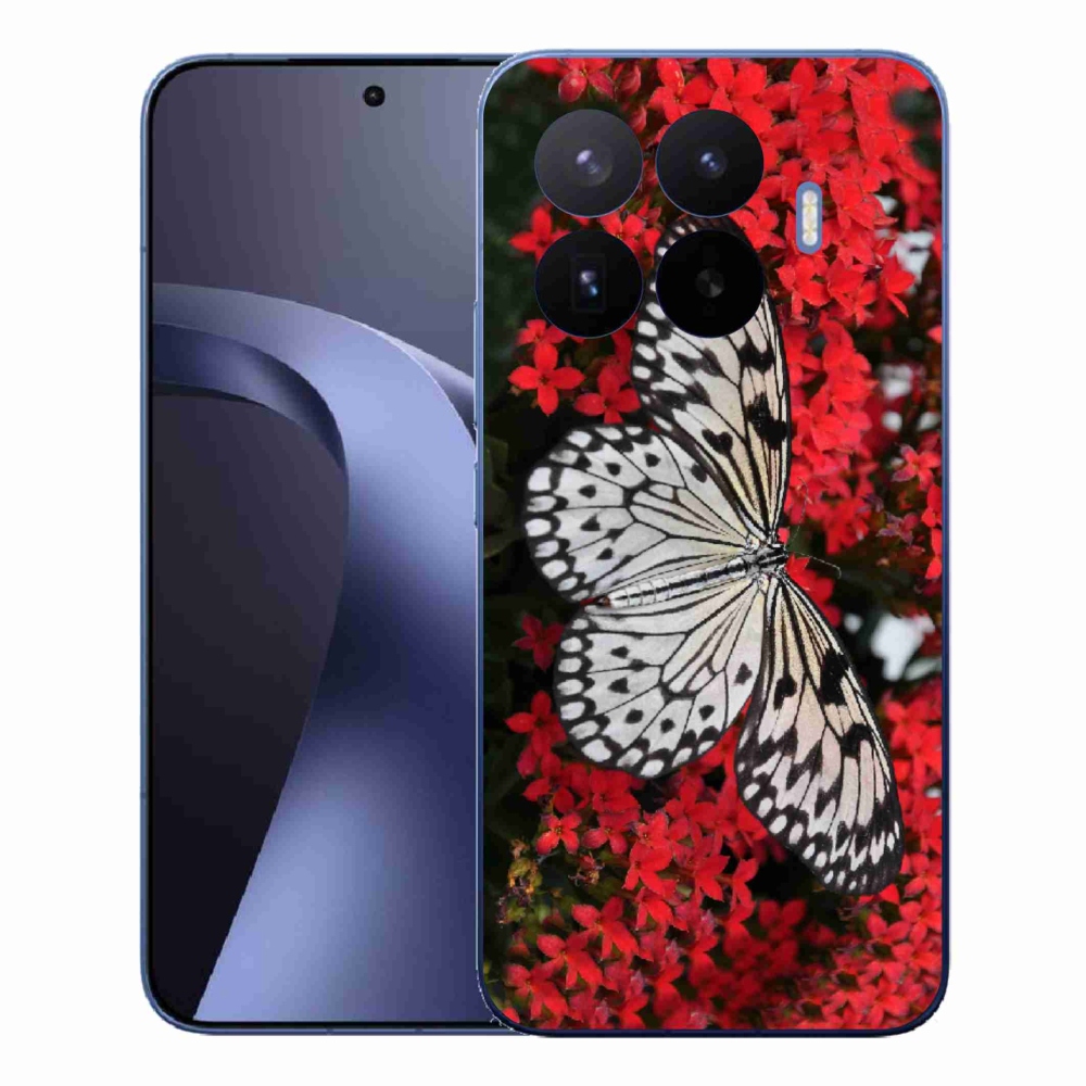 Gél borítás mmCase a Xiaomi 17T Pro számára - fekete-fehér pillangó 1