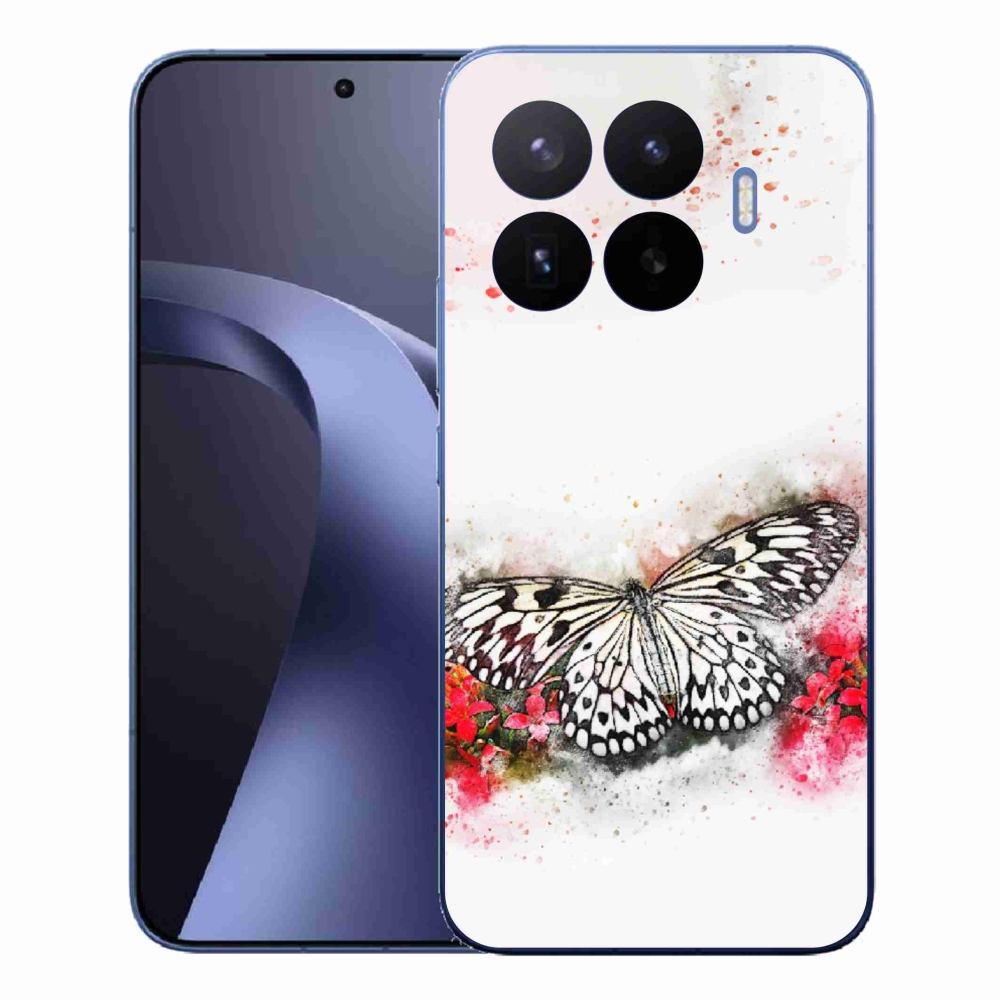 Gél borítás mmCase a Xiaomi 17T Pro számára - fekete és fehér pillangó