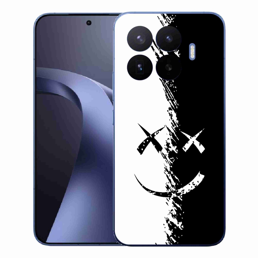 Gél borítás mmCase a Xiaomi 17T Pro számára - fekete és fehér mosolygó