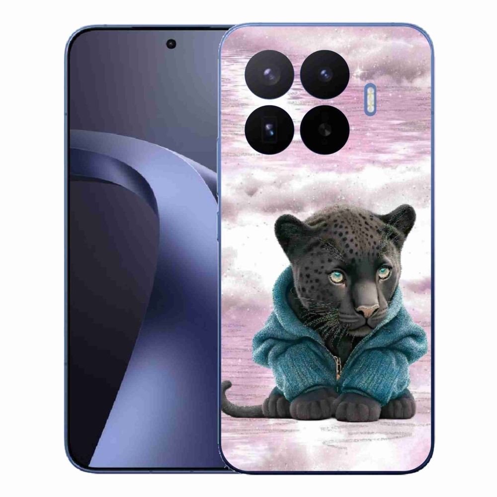 Gél borítás mmCase a Xiaomi 17T Pro számára - fekete párduc pulóverben