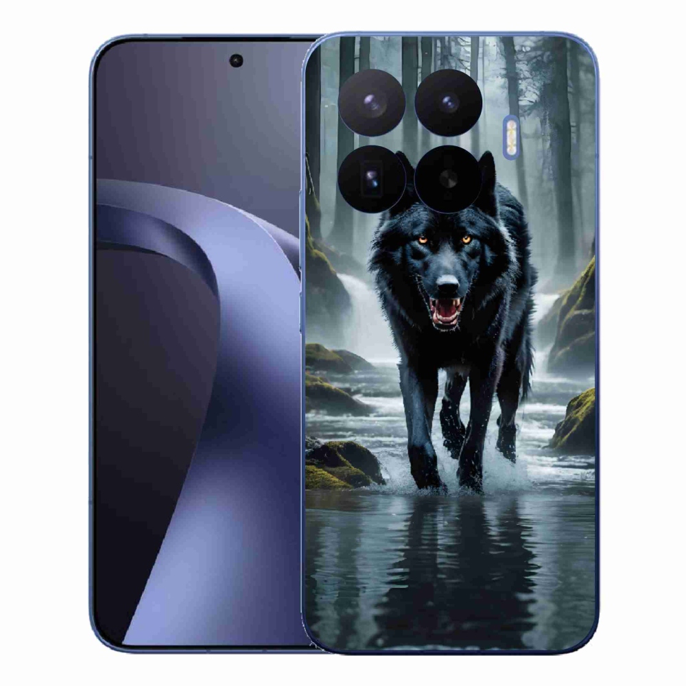 Zselés borítás mmCase a Xiaomi 17T Pro-hoz - fekete farkas