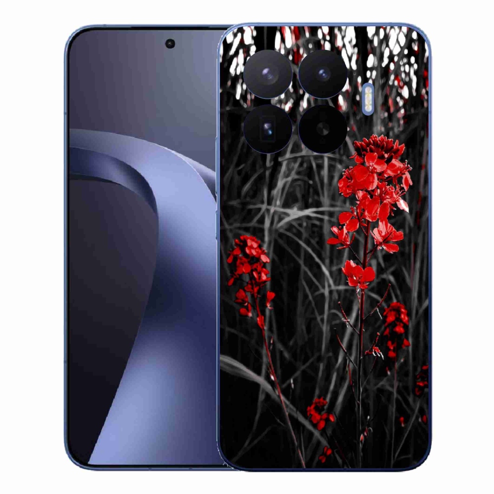 Gél borítás mmCase a Xiaomi 17T Pro - piros növényhez