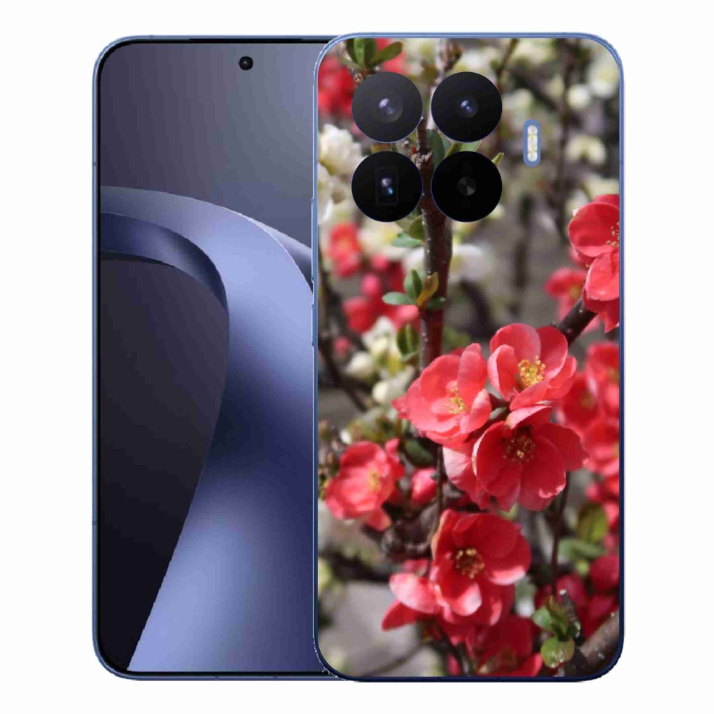Gél borítás mmCase a Xiaomi 17T Pro számára - piros virágok