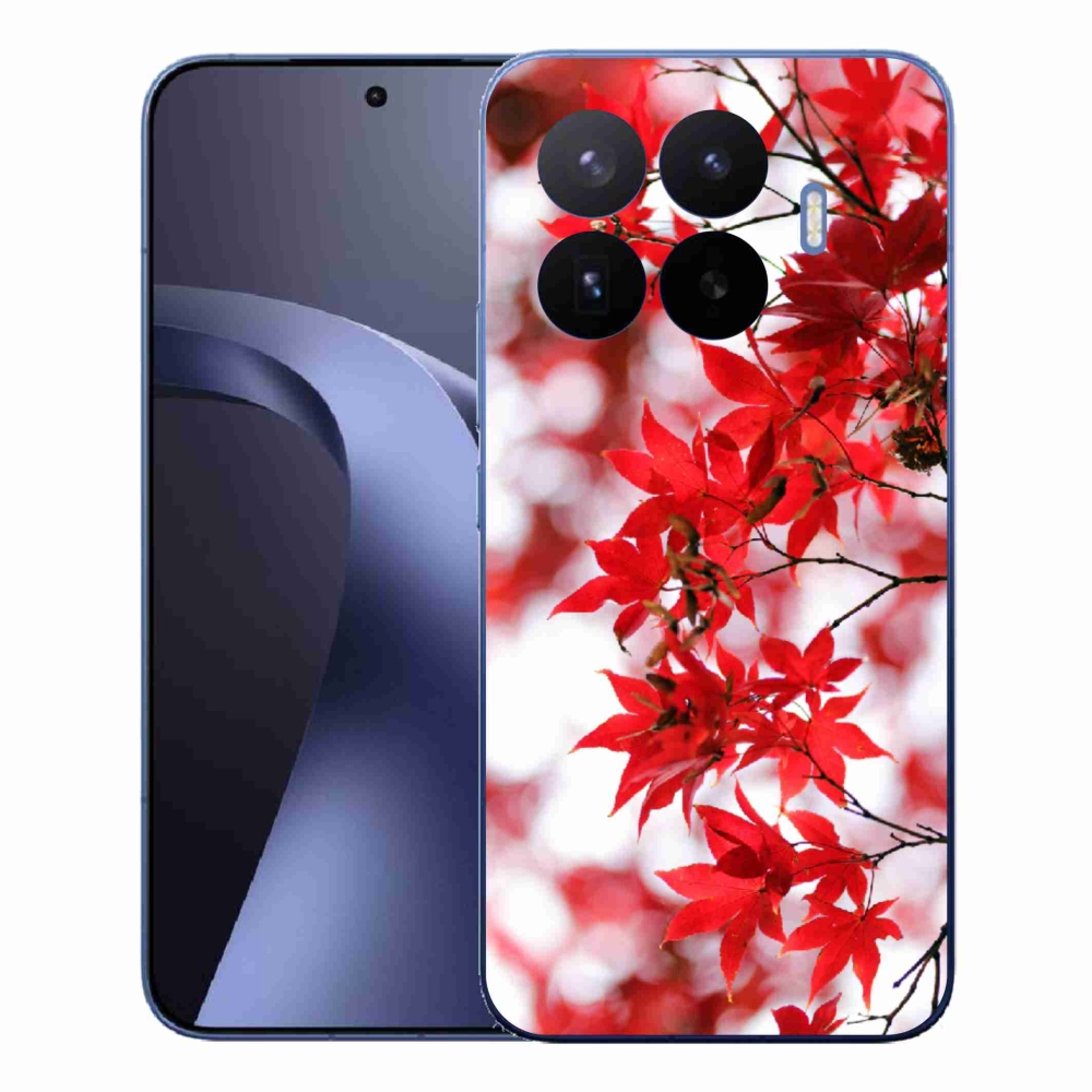 Gél borítás mmCase a Xiaomi 17T Pro számára - piros levelek