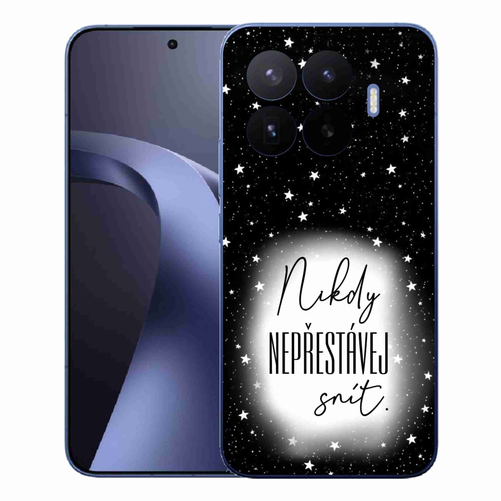 Gél borítás mmCase a Xiaomi 17T Pro számára - idézet 1 fehér és fekete háttérrel