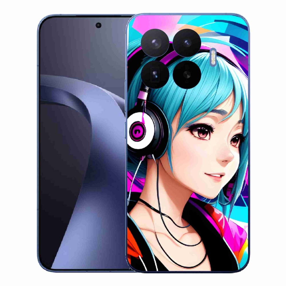 Gél borítás mmCase a Xiaomi 17T Pro - lány fejhallgatóval