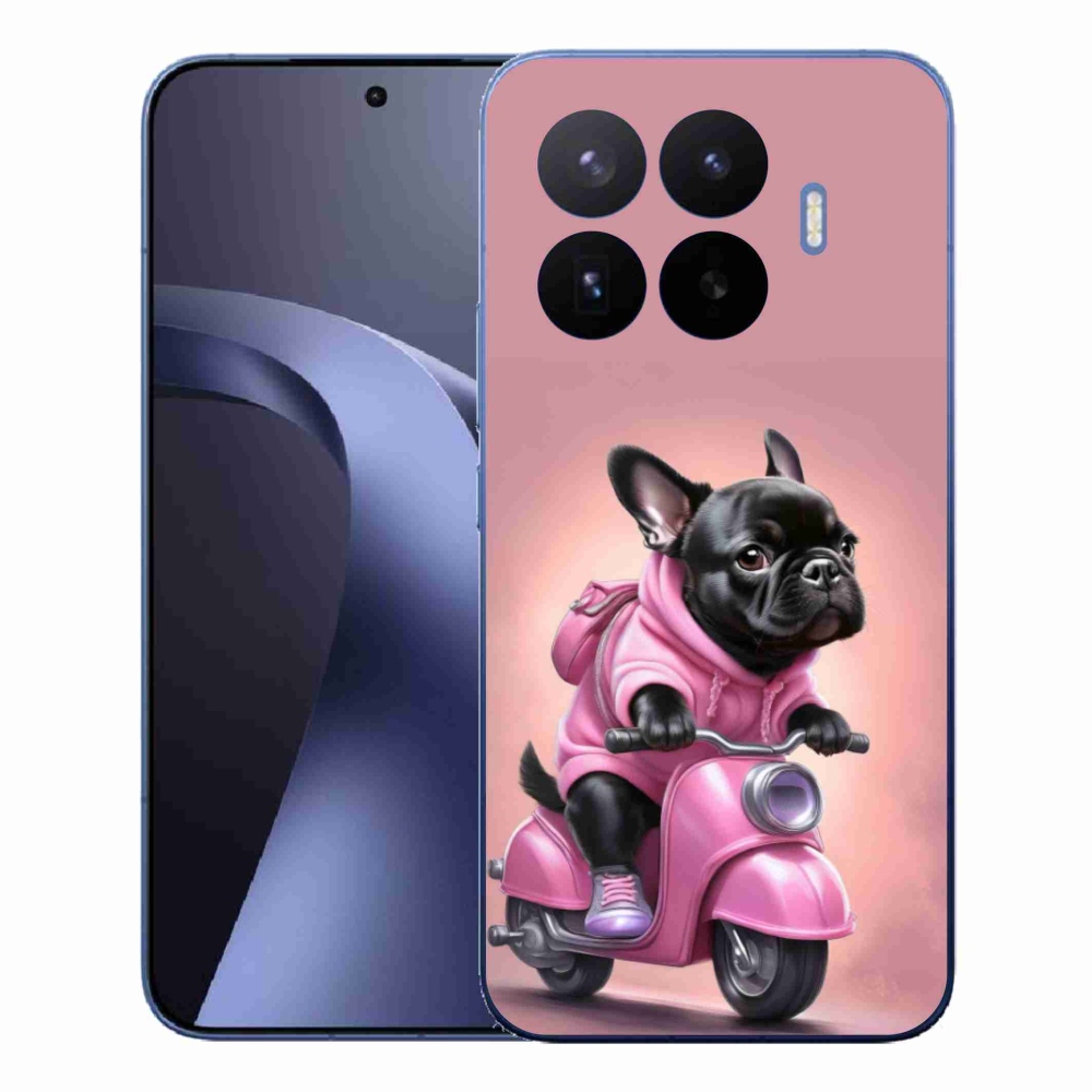 Gél borítás mmCase a Xiaomi 17T Pro számára - Francia bulldog egy robogón