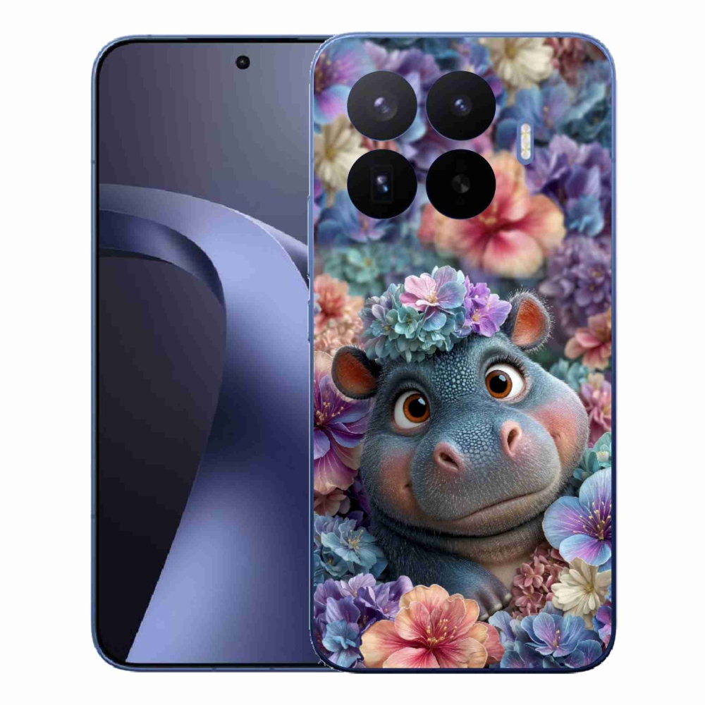 Gél borítás mmCase a Xiaomi 17T Pro számára - víziló virágokban