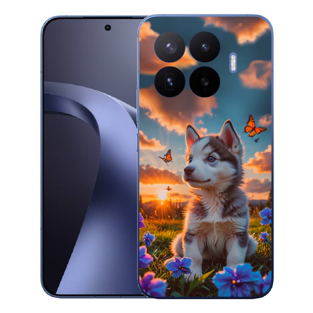 Gél borítás mmCase a Xiaomi 17T Pro számára - husky a naplementében