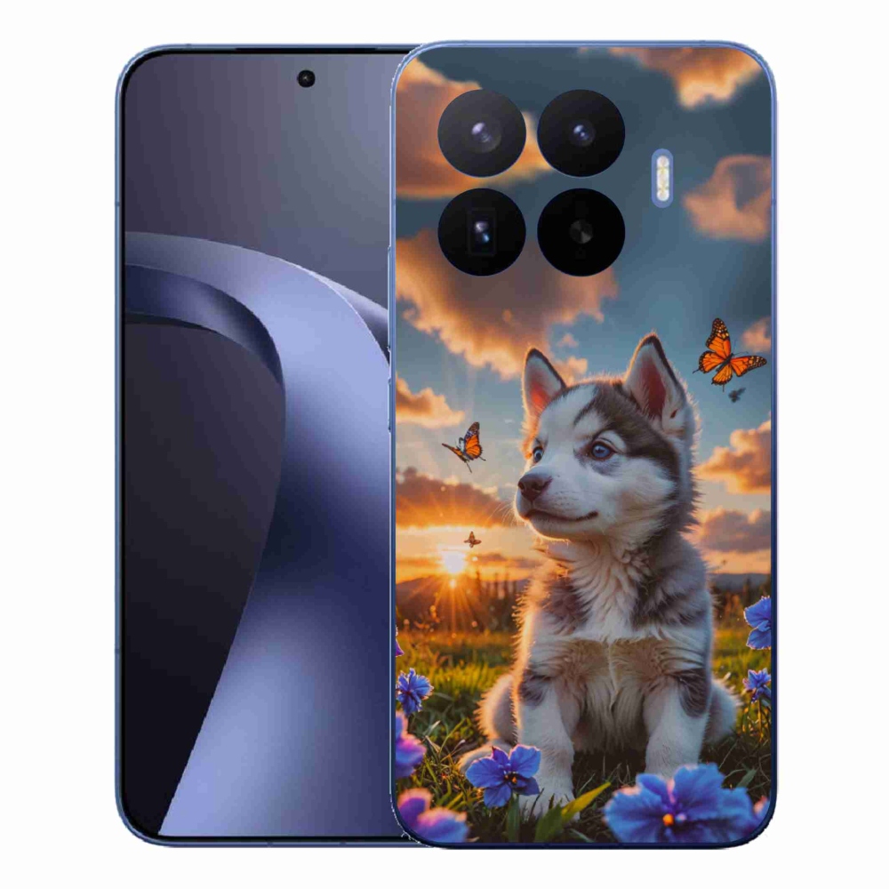 Gél borítás mmCase a Xiaomi 17T Pro számára - husky a naplementében