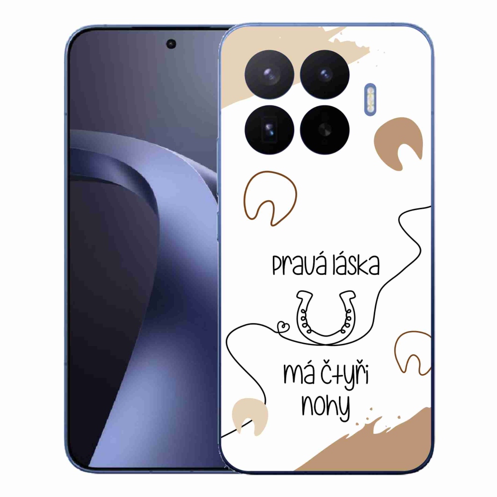 Gél borítás mmCase a Xiaomi 17T Pro számára - ló motívum fehér háttérrel