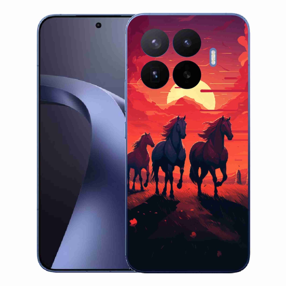 Gél borítás mmCase a Xiaomi 17T Pro számára - lovak és naplemente