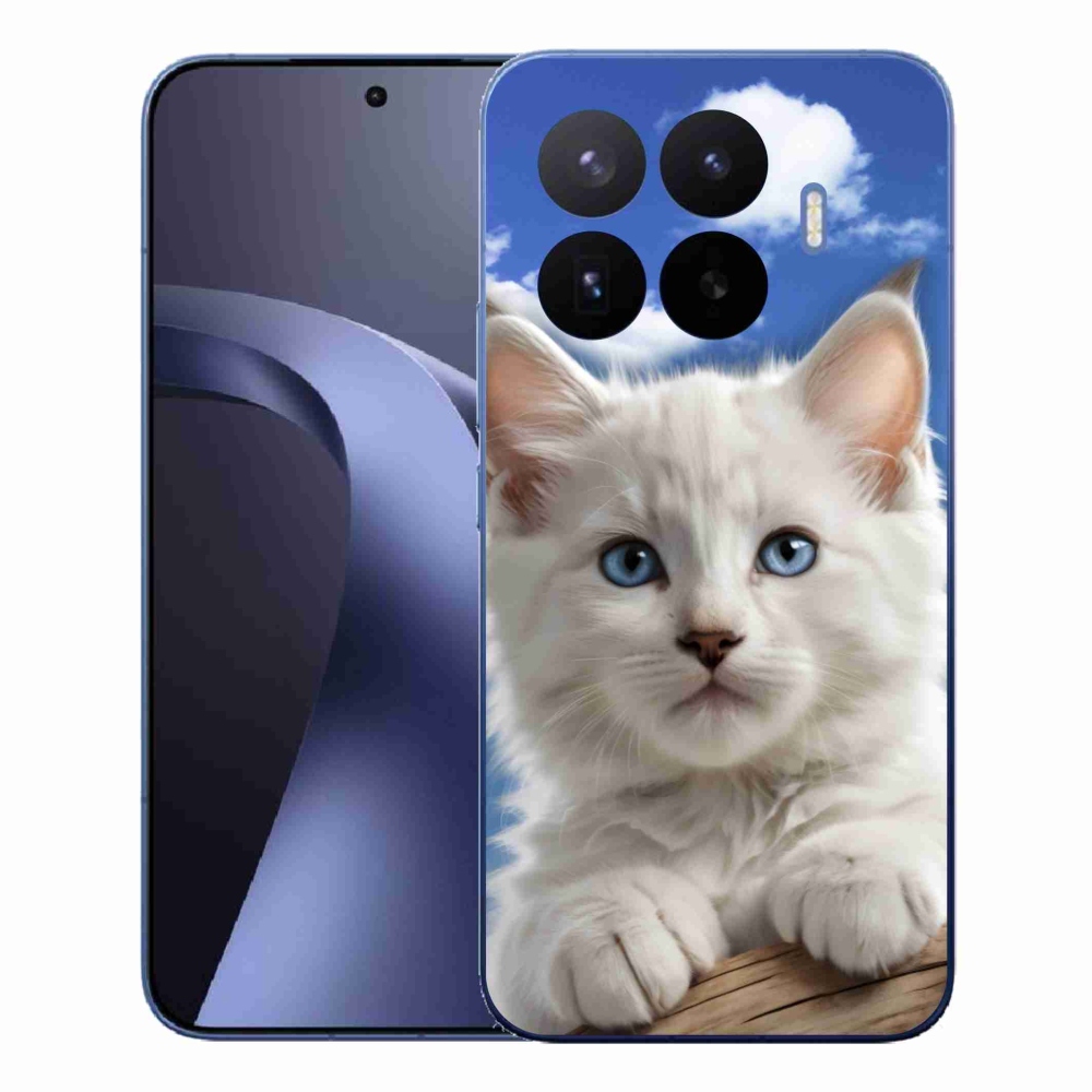 Gél borító mmCase a Xiaomi 17T Pro számára - cica és felhők