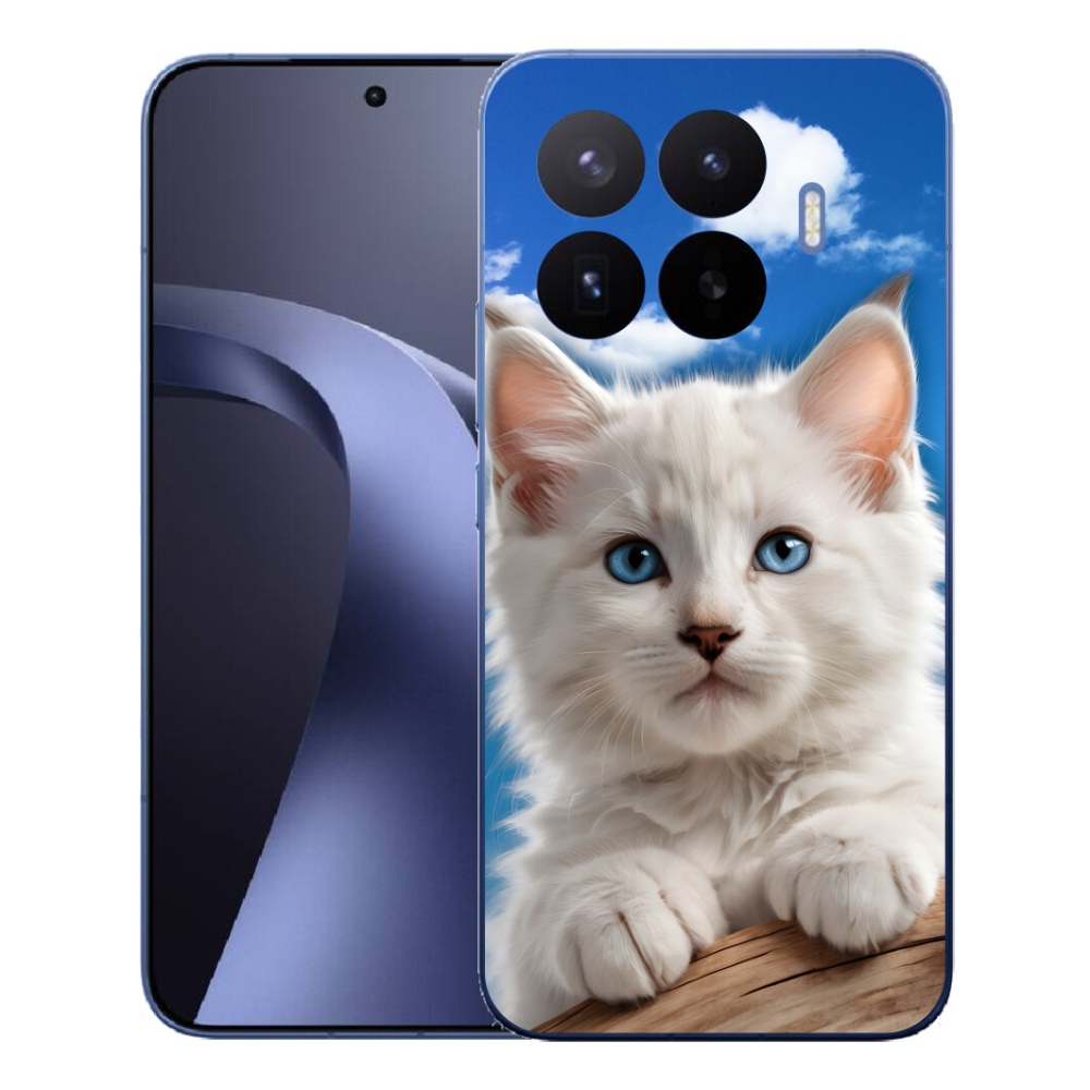 Gél borító mmCase a Xiaomi 17T Pro számára - cica és felhők