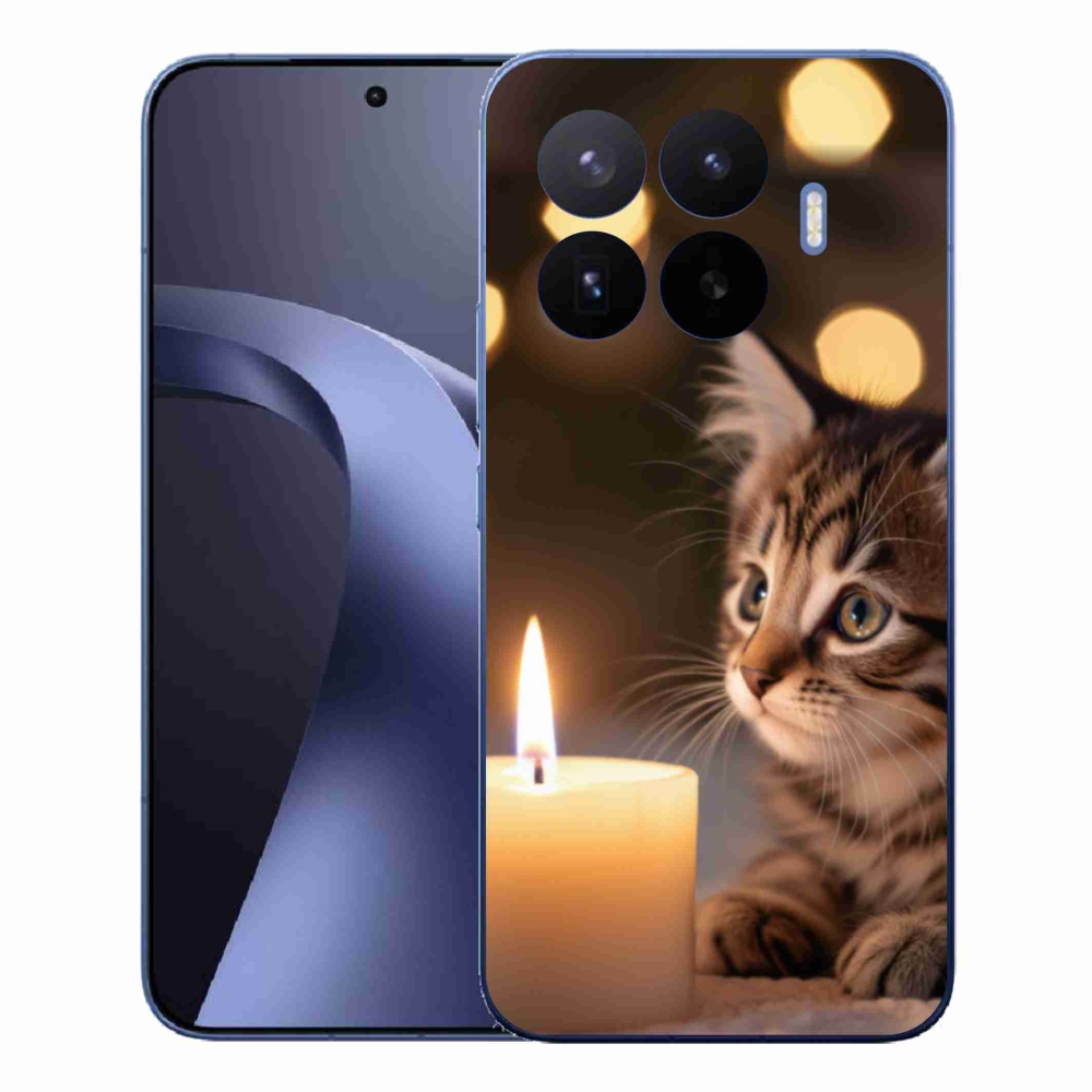Gél borítás mmCase a Xiaomi 17T Pro számára - cica és gyertya
