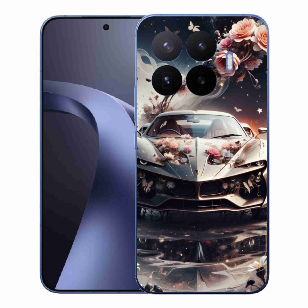 Gél borítás mmCase a Xiaomi 17T Pro - virágos sportkocsihoz