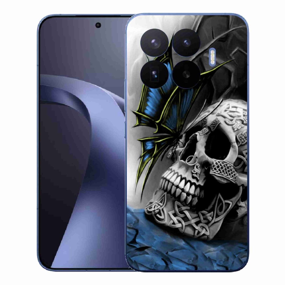 Gél borítás mmCase a Xiaomi 17T Pro számára - pillangó és koponya