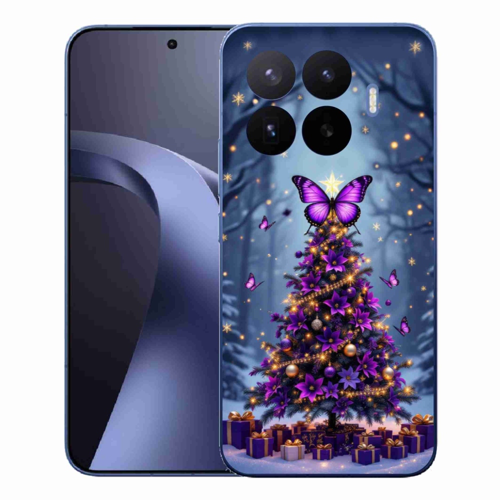 Gél borítás mmCase a Xiaomi 17T Pro számára - pillangó karácsonyfa