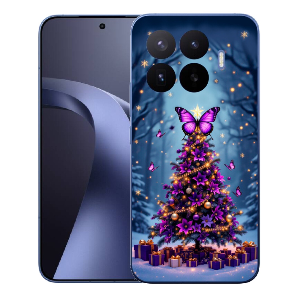 Gél borítás mmCase a Xiaomi 17T Pro számára - pillangó karácsonyfa