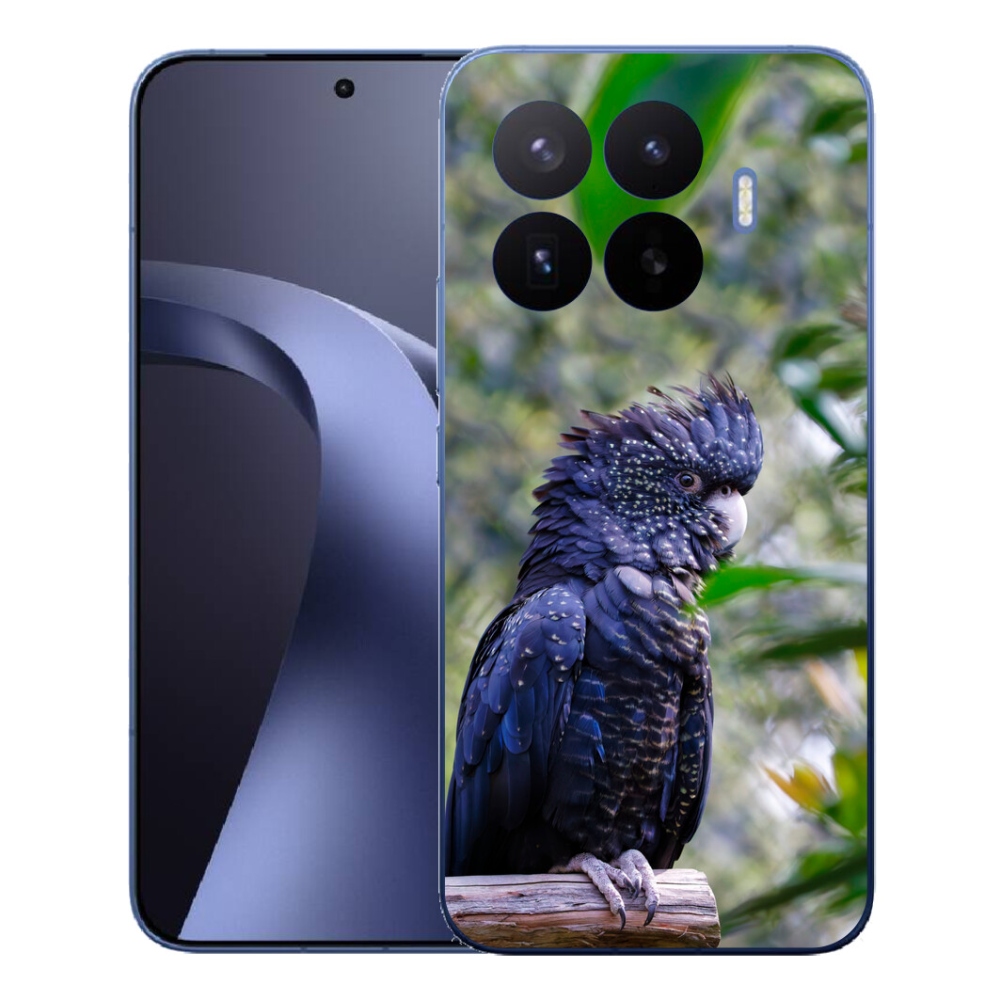 Gél borítás mmCase a Xiaomi 17T Pro számára - papagáj kakadu fekete