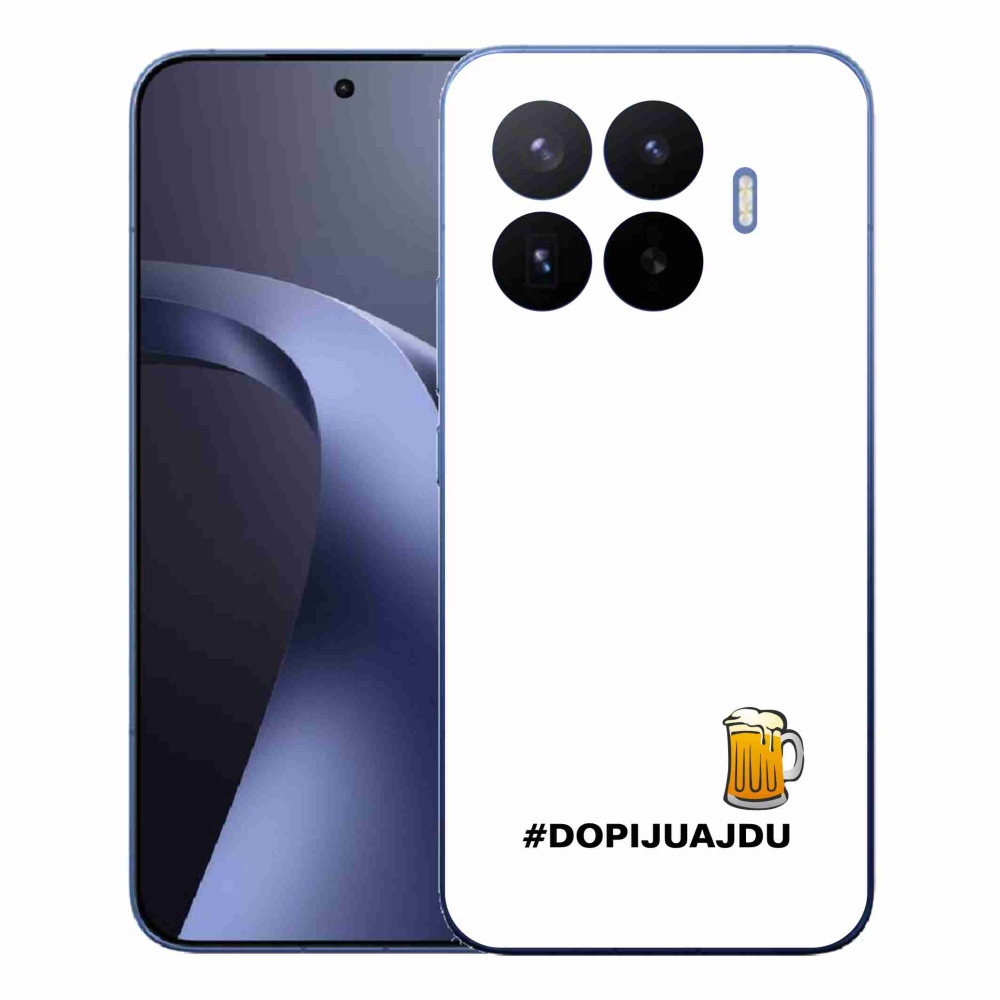 Gél borítás mmCase a Xiaomi 17T Pro - sör motívum 1 fehér háttérrel