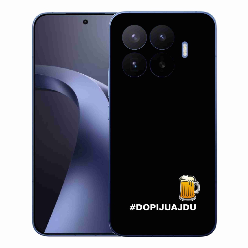 Gél borítás mmCase a Xiaomi 17T Pro - sör motívum 1 fekete háttérrel