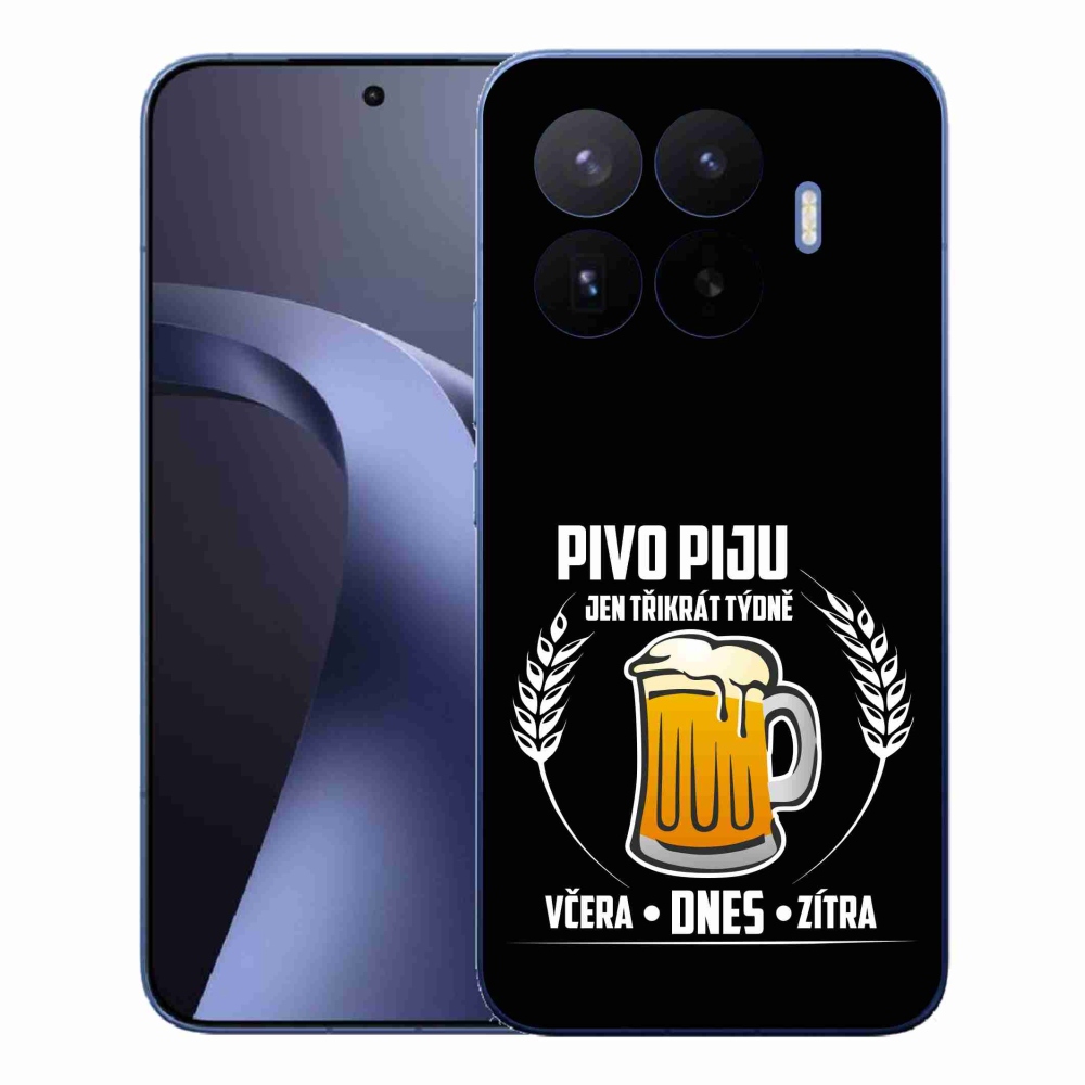 Gél borítás mmCase a Xiaomi 17T Pro számára - sör motívum fekete háttérrel